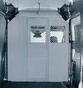 Heavy-Duty Ford Transit Steel Van Partition and Bulkhead with Fixed Center Wall Panel