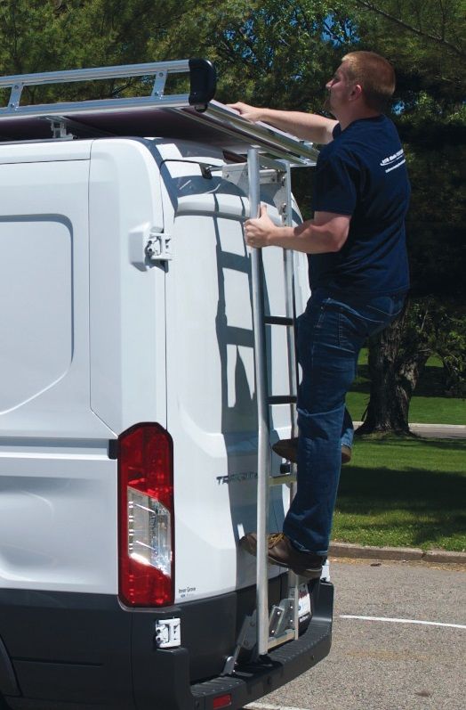 All Aluminum Commercial Grade Rear Access Van Ladders - American Van Equipment