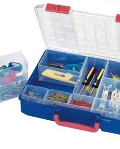 Carry case, bins and holders